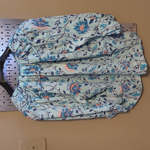 Zac & Rachel Light Blue Floral Blouse - Picture 6 of 6